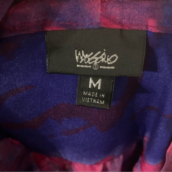 Mossino Watercolor Sleeveless‎ Blouse Medium Pink Blue - Picture 7 of 7